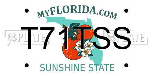 T71TSS Florida License Plate