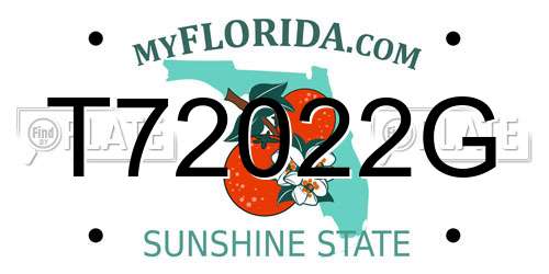 T72022G Florida License Plate