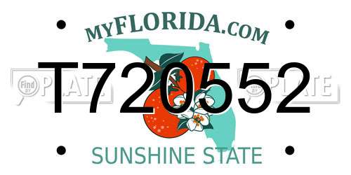T720552 Florida License Plate
