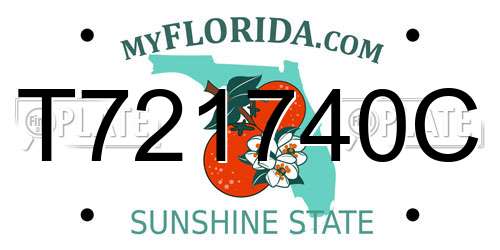 T721740C Florida License Plate