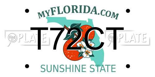 T72CT Florida License Plate