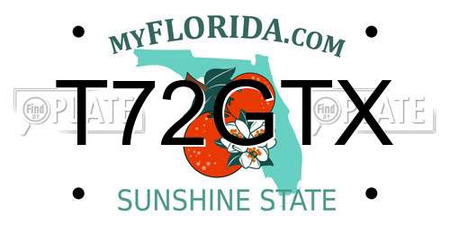 T72GTX Florida License Plate