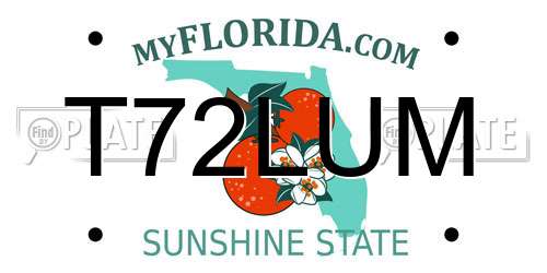 T72LUM Florida License Plate