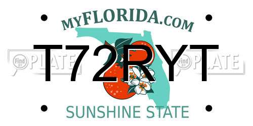 T72RYT Florida License Plate