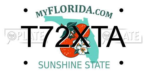 T72XTA Florida License Plate