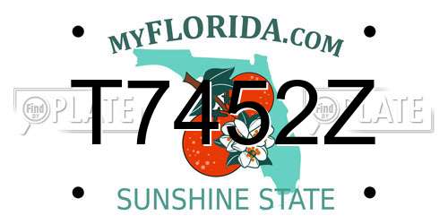 T7452Z Florida License Plate