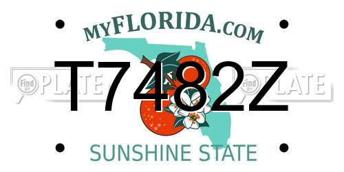 T7482Z Florida License Plate