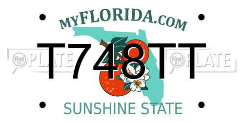 T748TT Florida License Plate