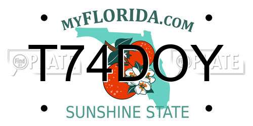T74DOY Florida License Plate