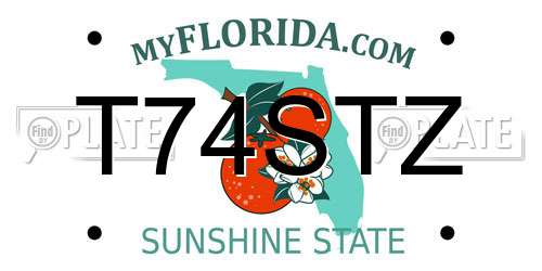 T74STZ Florida License Plate