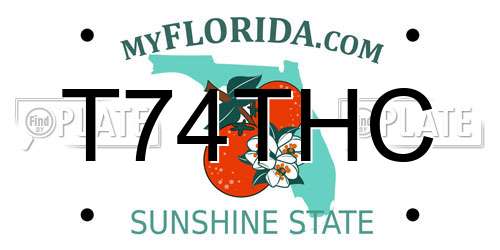 T74THC Florida License Plate
