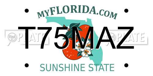 T75MAZ Florida License Plate