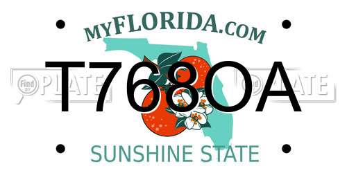 T768OA Florida License Plate