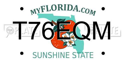 T76EQM Florida License Plate