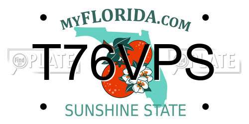 T76VPS Florida License Plate