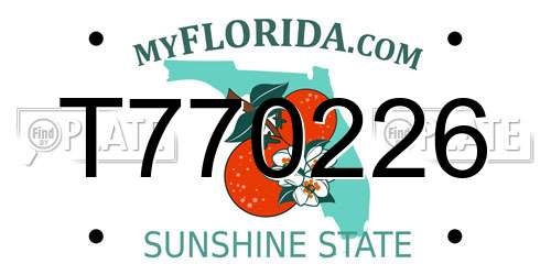 T770226 Florida License Plate