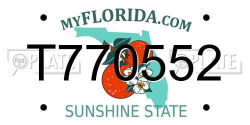 T770552 Florida License Plate