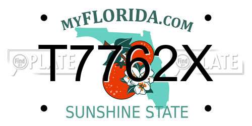 T7762X Florida License Plate