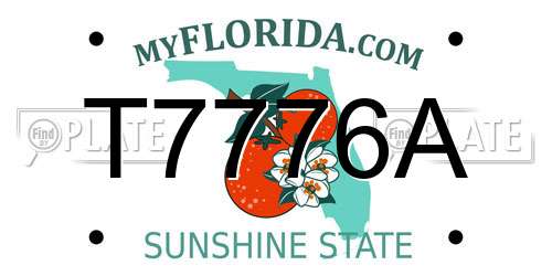 T7776A Florida License Plate