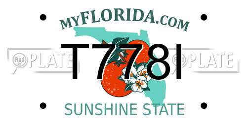T778I Florida License Plate