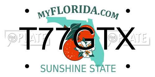 T77GTX Florida License Plate