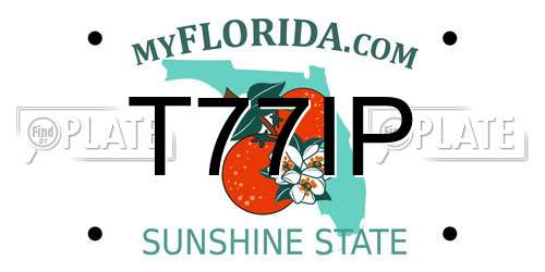 T77IP Florida License Plate