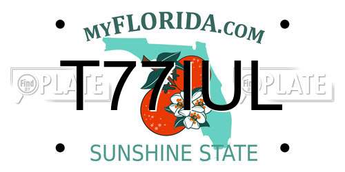 T77IUL Florida License Plate