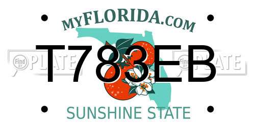 T783EB Florida License Plate