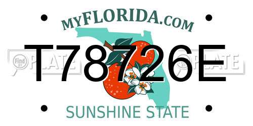 T78726E Florida License Plate