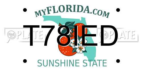 T78IED Florida License Plate