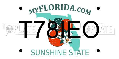 T78IEO Florida License Plate