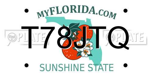 T78JTQ Florida License Plate