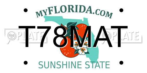 T78MAT Florida License Plate