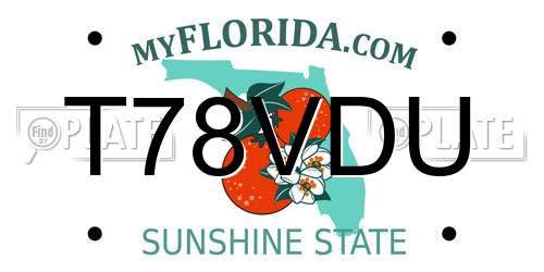 T78VDU Florida License Plate