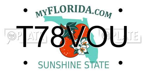 T78VOU Florida License Plate