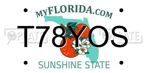 T78YOS Florida License Plate