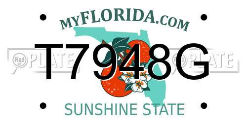 T7948G Florida License Plate