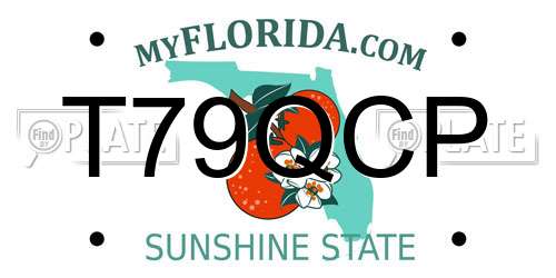T79QCP Florida License Plate