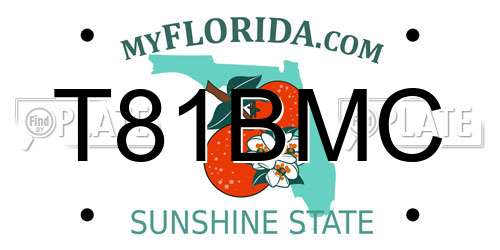 T81BMC Florida License Plate