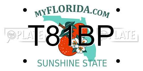 T81BP Florida License Plate