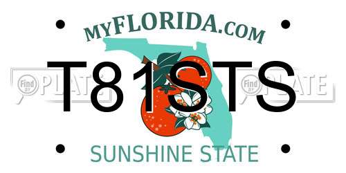 T81STS Florida License Plate