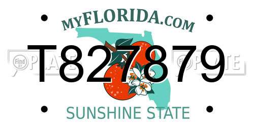 T827879 Florida License Plate