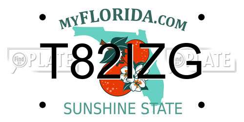 T82IZG Florida License Plate