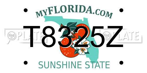T8325Z Florida License Plate