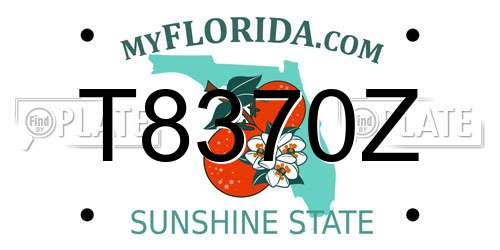 T8370Z Florida License Plate