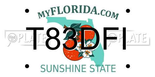T83DFI Florida License Plate
