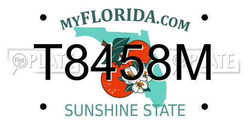 T8458M Florida License Plate