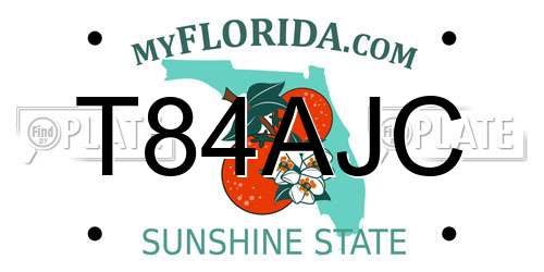 T84AJC Florida License Plate