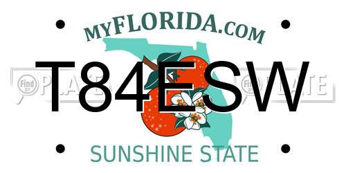 T84ESW Florida License Plate