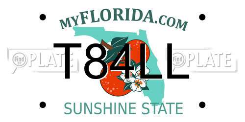T84LL Florida License Plate